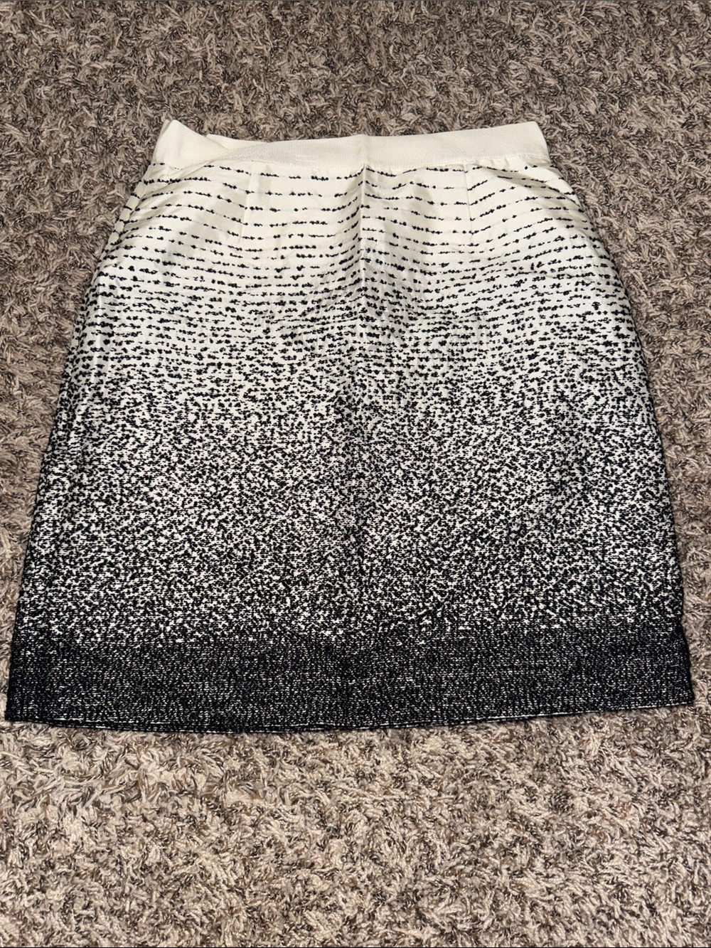 Kate Spade Mini Skirt Size 6 Black White Ombré Lined